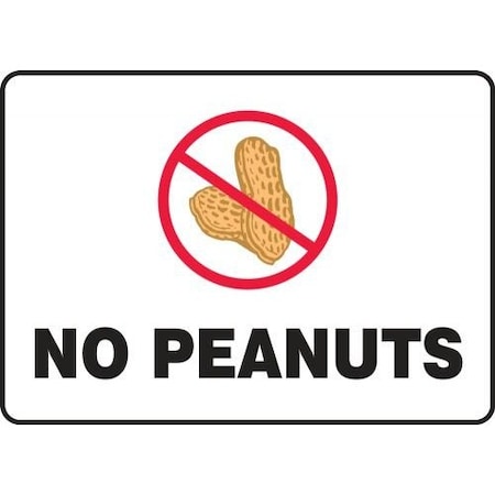 Safety Sign NO PEANUTS 10 In X 14 In MSFA510XT